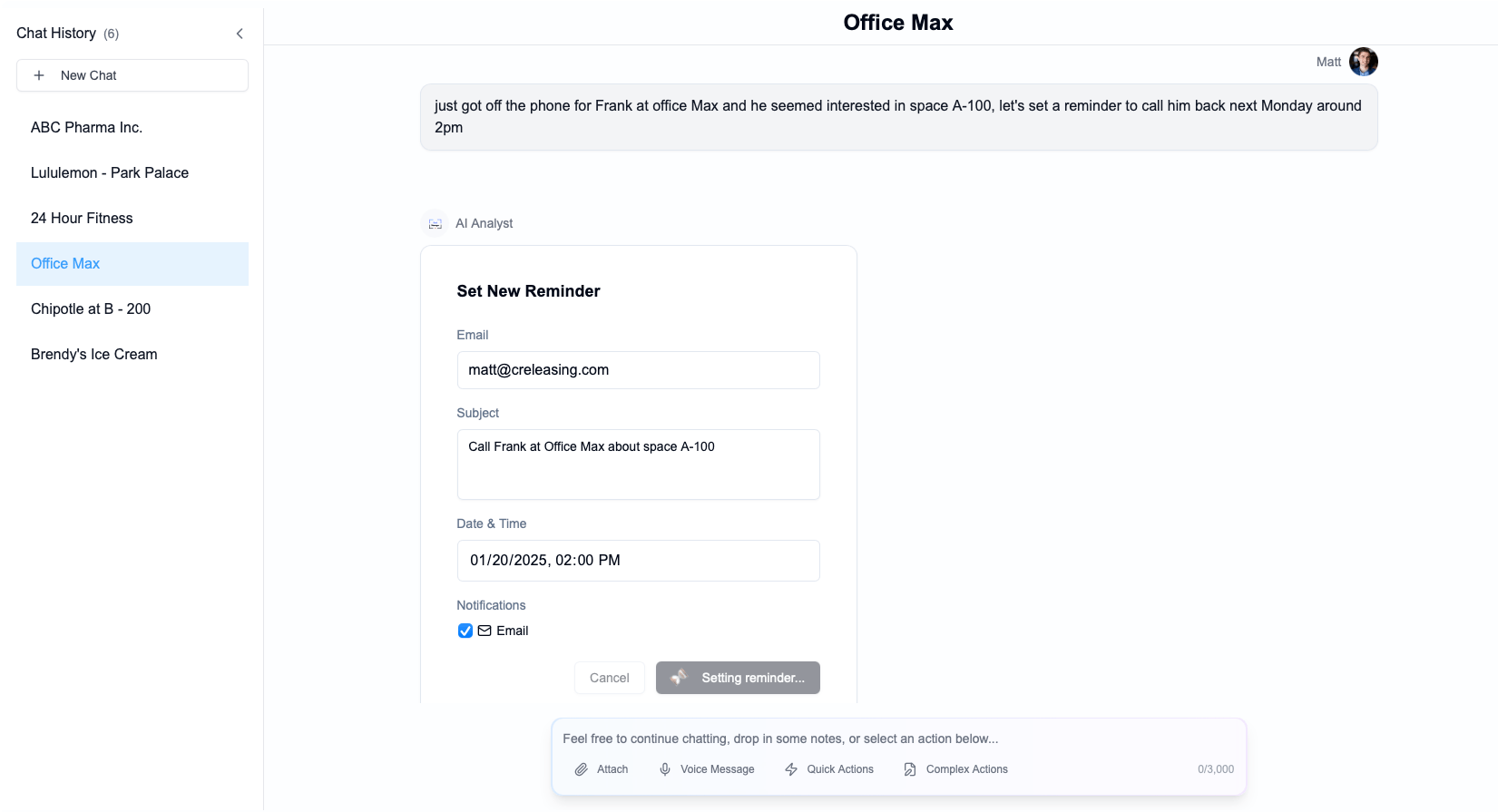 AI Leasing Assistant