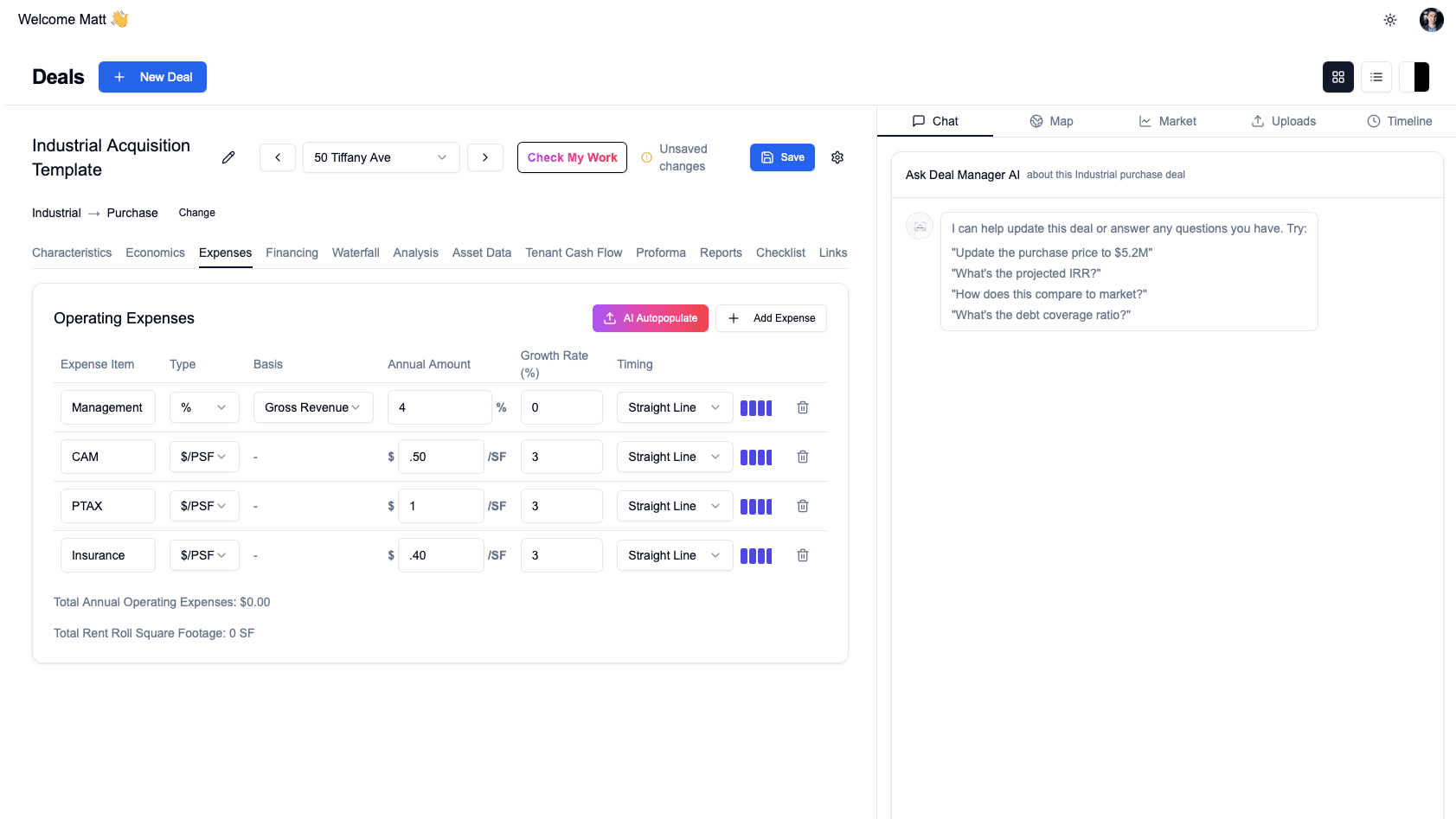 Deal Manager AI - Underwriting Dashboard